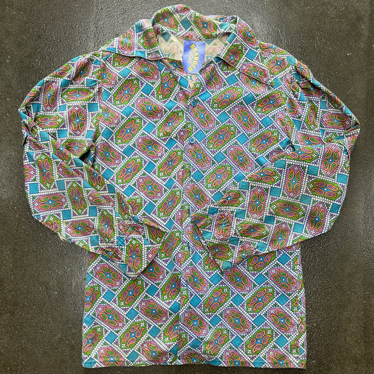 Vintage Paisley Print Button Up
