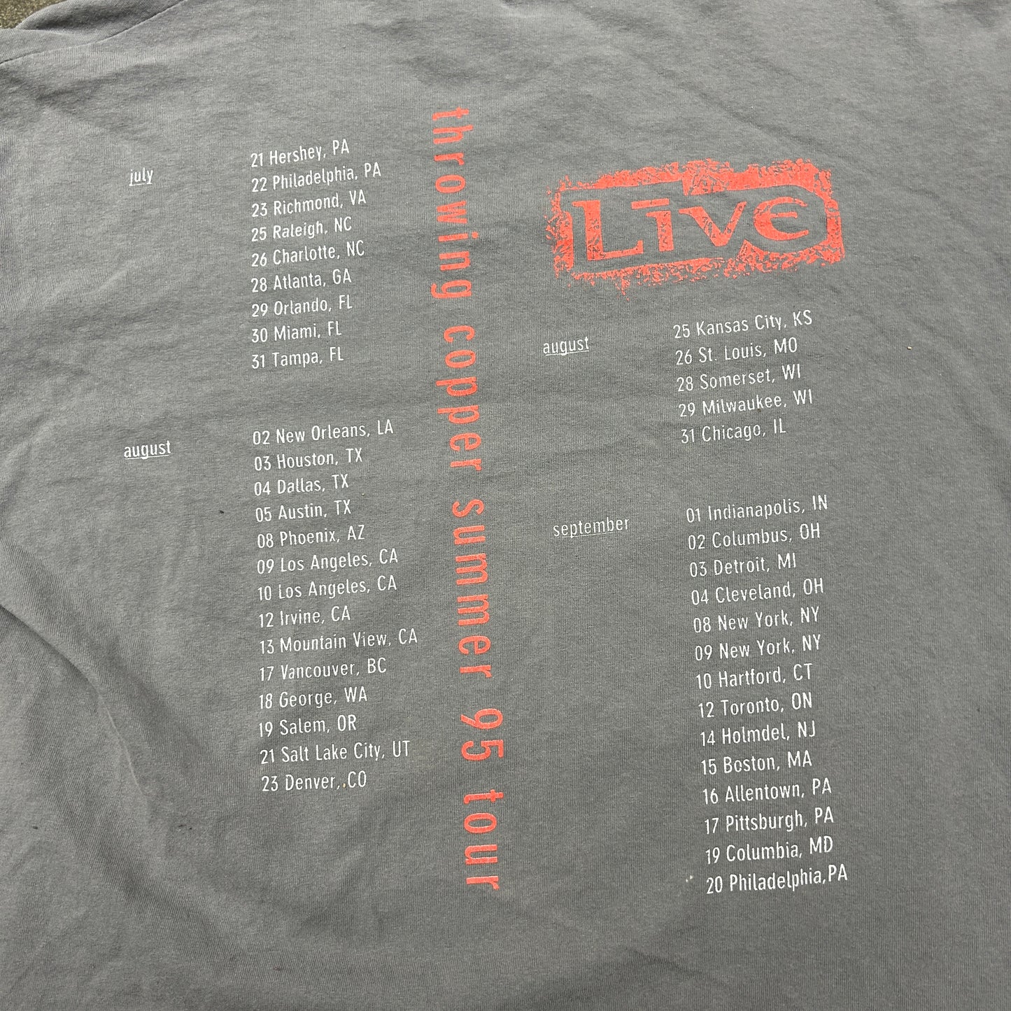 Vintage 1994 Throwing Copper Tour Tee