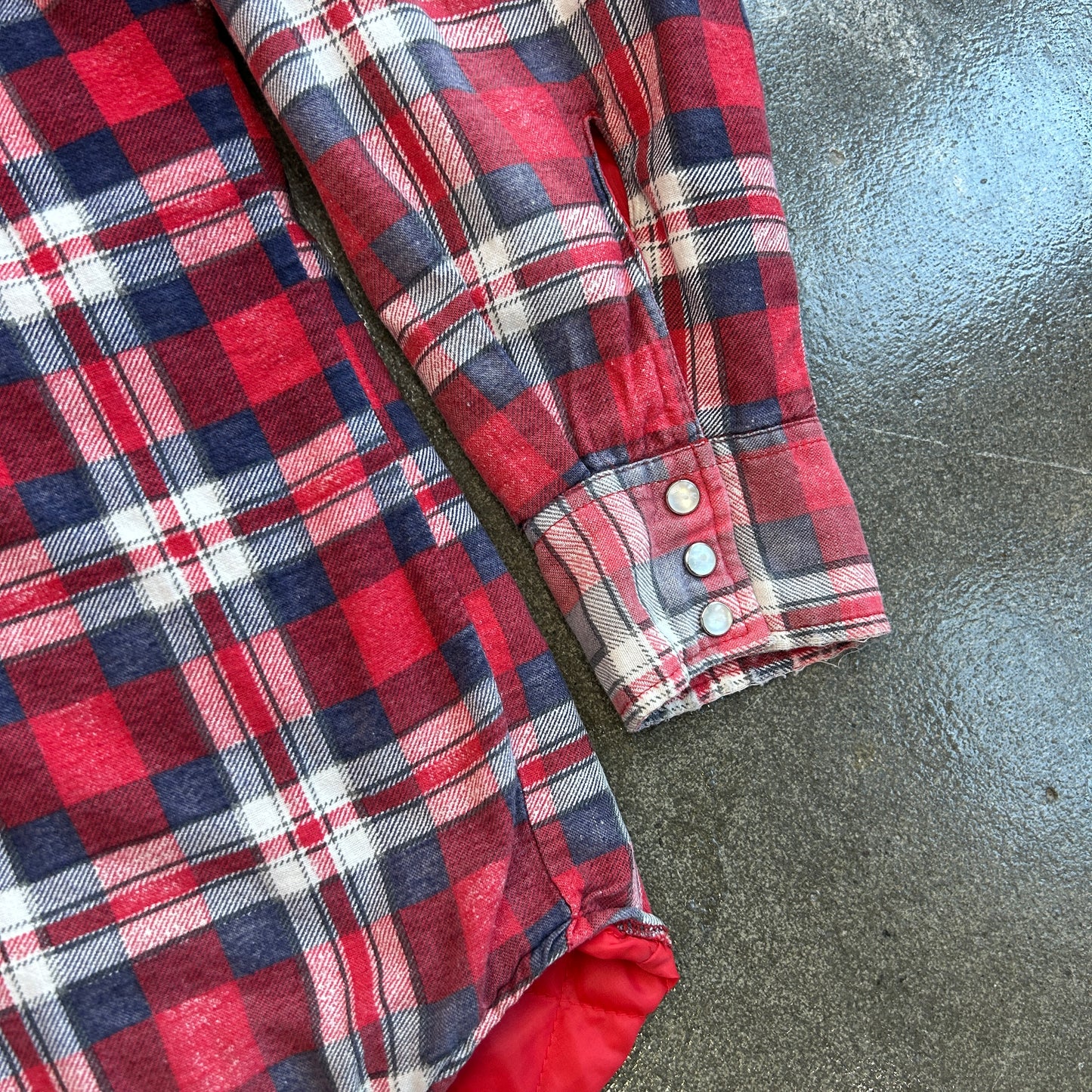 Vintage Timber Run Flannel Pearl Snap Jacket