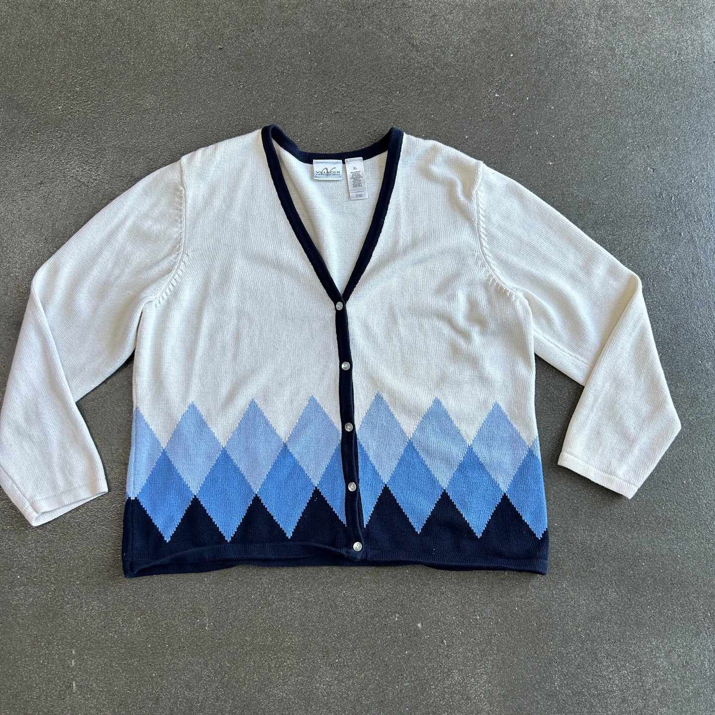 Villager By Liz Crabone Button Up Sweater