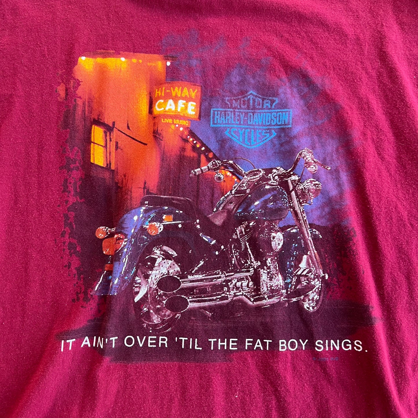 Harley Davidson ‘Ain’t Over Till The Fat Boy Sings’ Tee