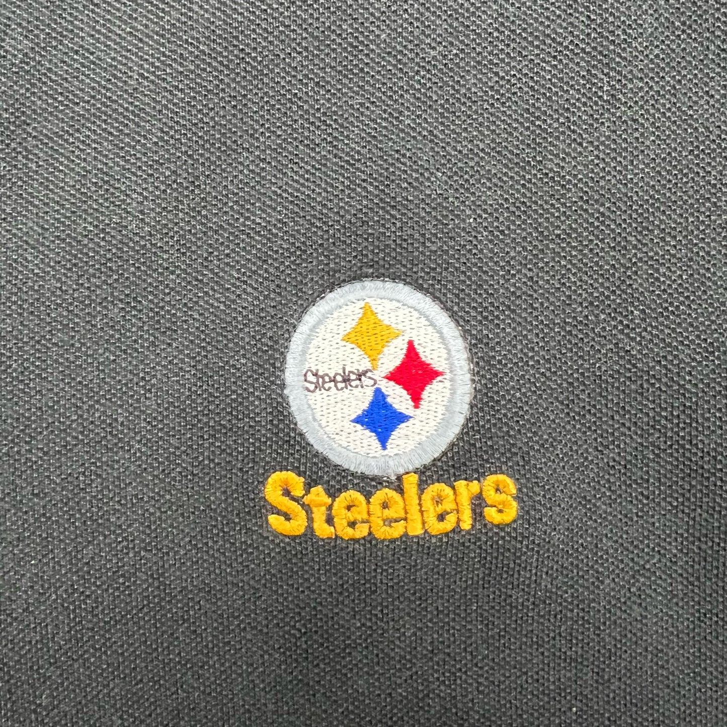 Steelers Black Polo Tee