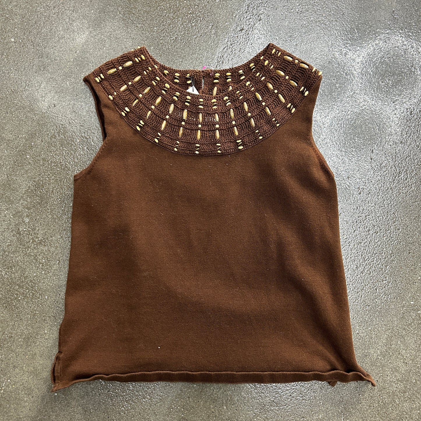 Vintage Jones New York Beaded Crochet Tank