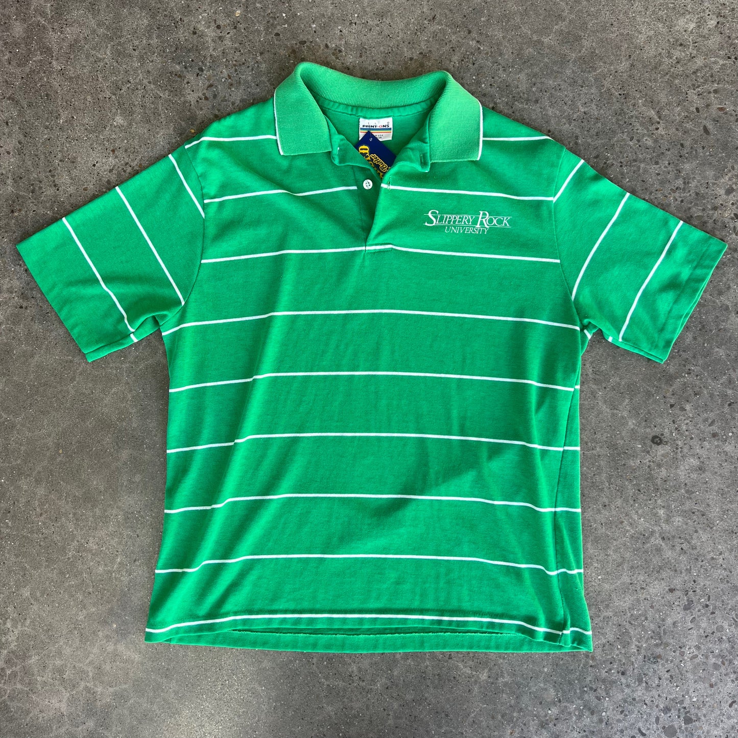 Vintage Slippery Rock Striped Polo