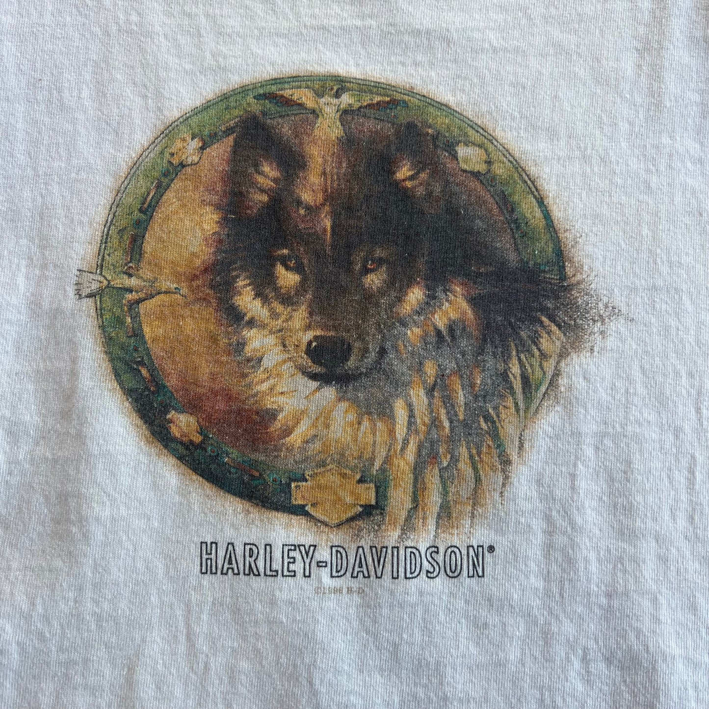 Vintage Fletchers Harley Davidson Wolf Tank