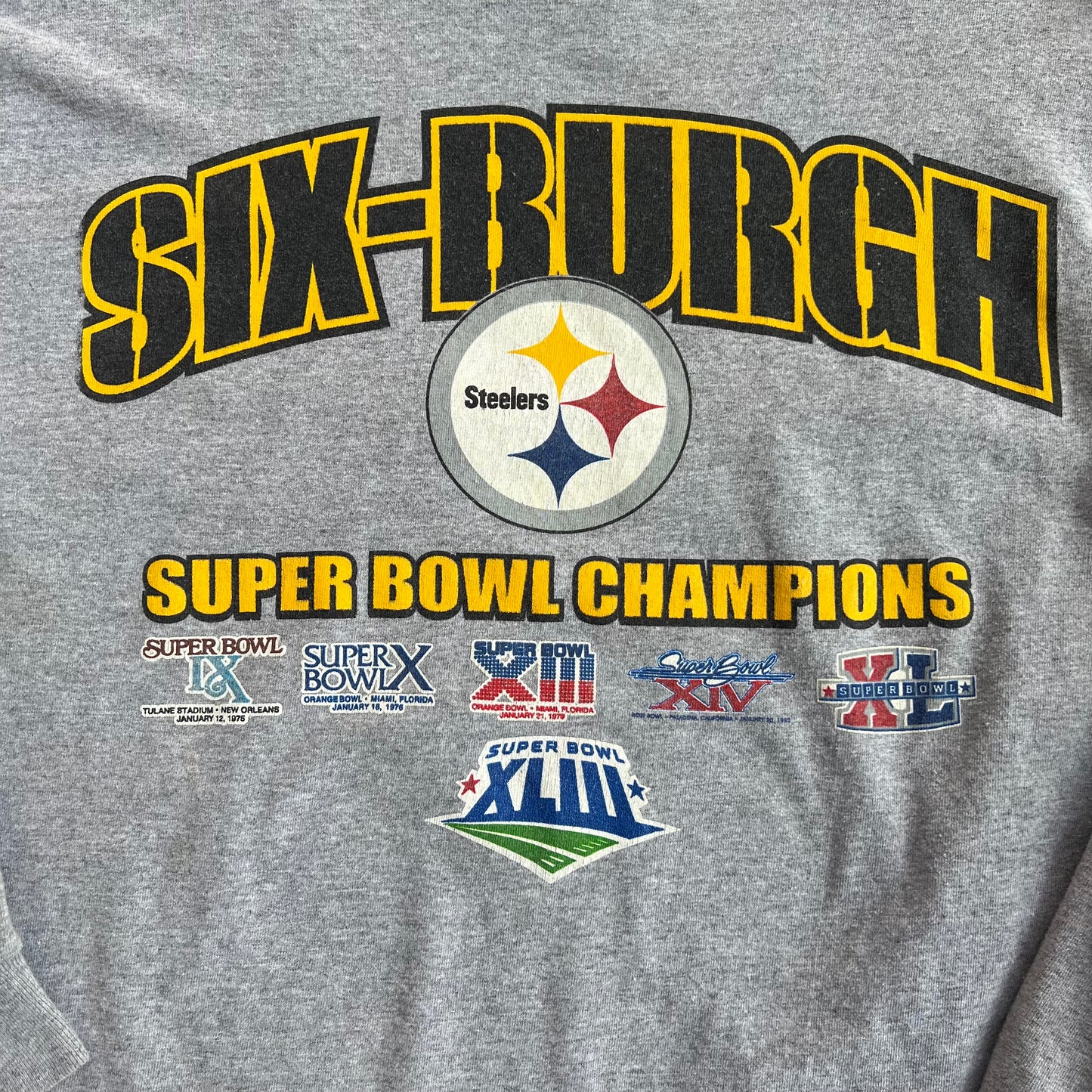 Vintage Six-Burgh Super Bowl Champions Steelers Long-Sleeve