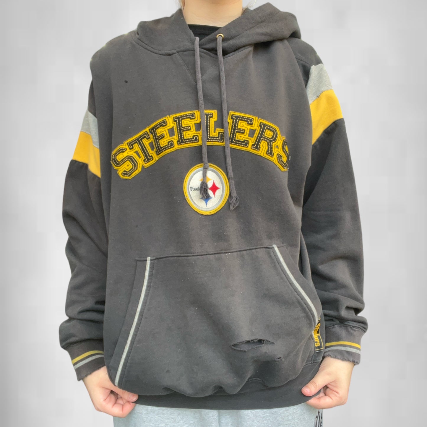 Vintage Steelers Logo Hoodie