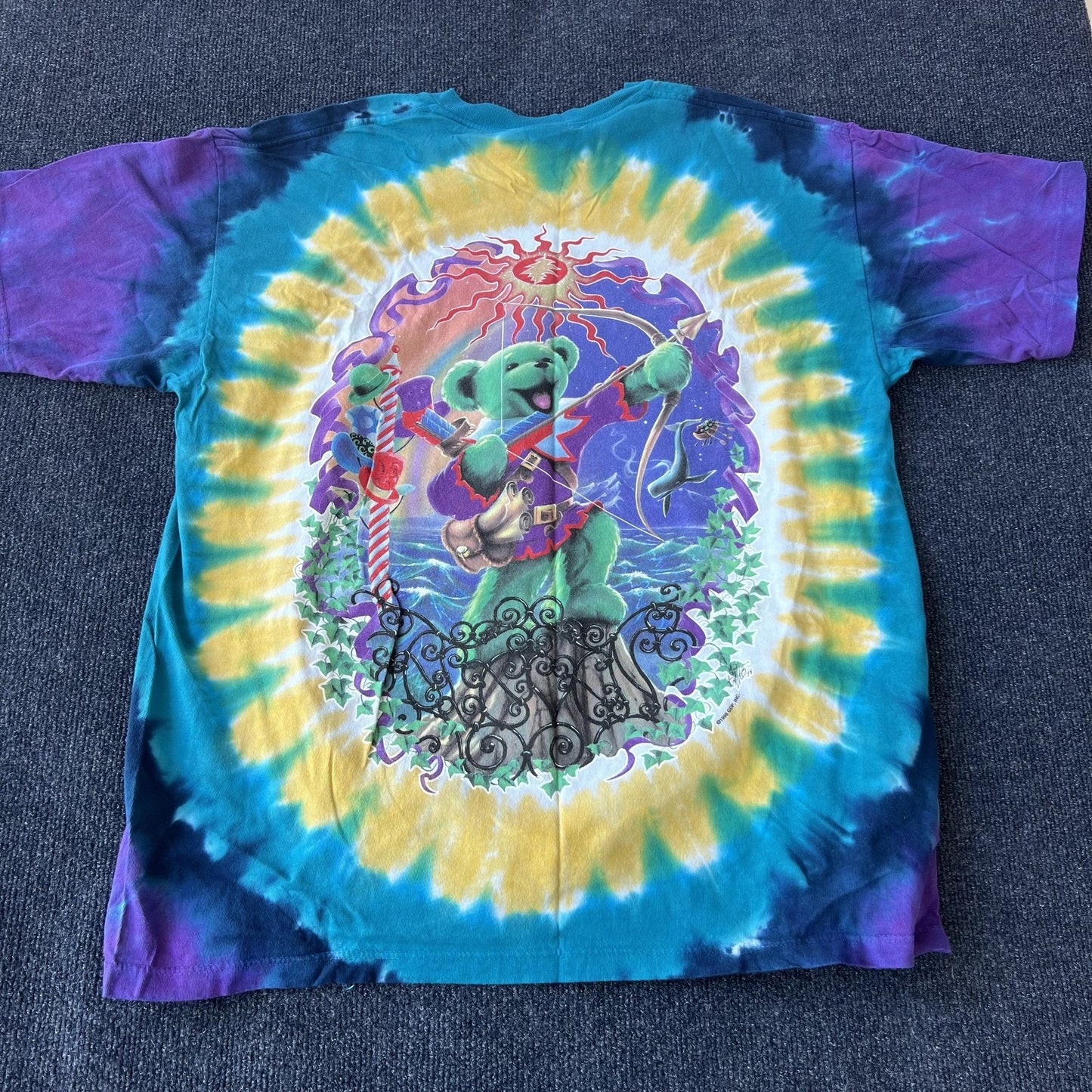 Vintage Grateful Dead Saint Stephen Tie Dye Liquid Blue Tee