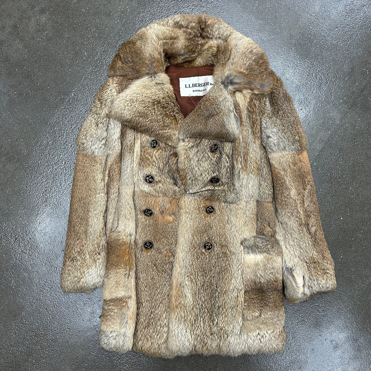 Vintage LL Berger Rabbit Fur Coat