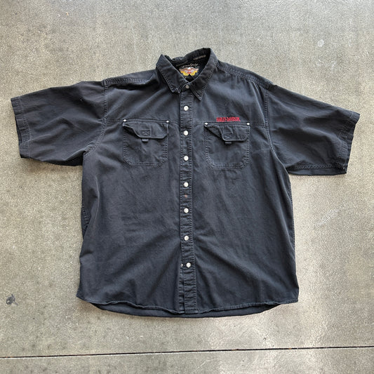 Vintage Harley Davidson Embroidered Button Up