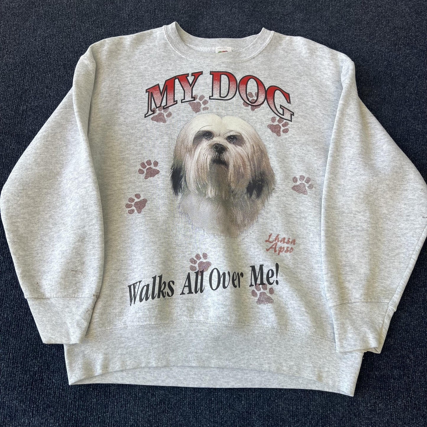 Vintage Lhasa Apso Dog Crewneck
