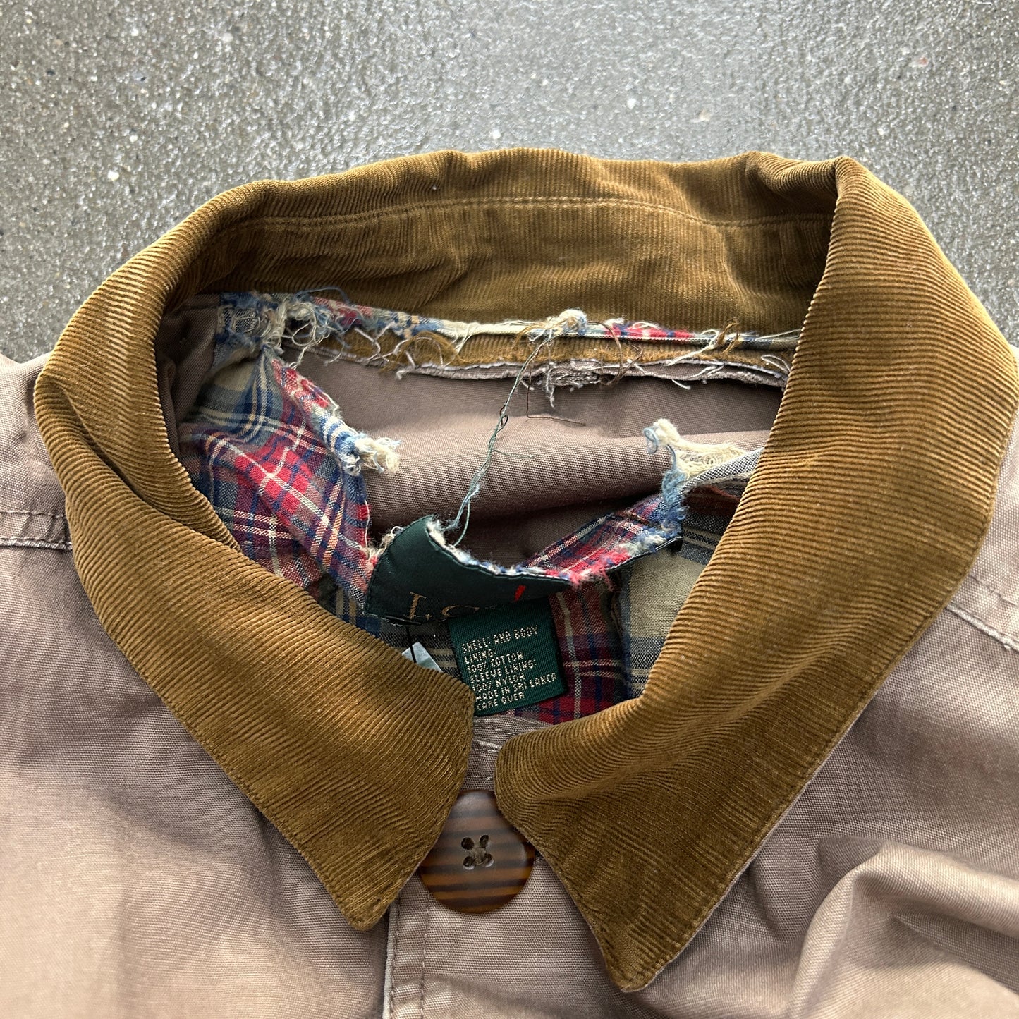 Vintage J Crew Flannel Lined Jacket