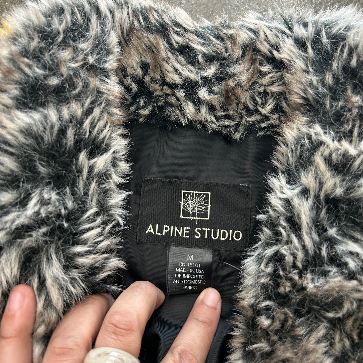 Vintage Alpine Studio Faux Fur Coat