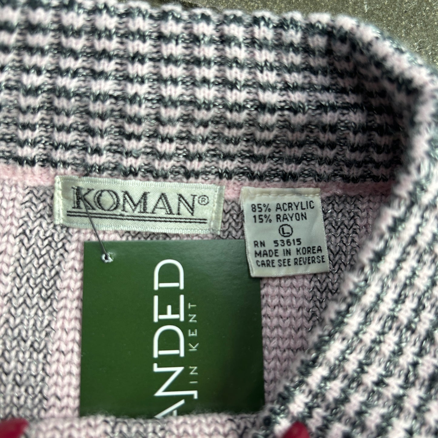 Vintage Koman Mockneck Knit Sweater