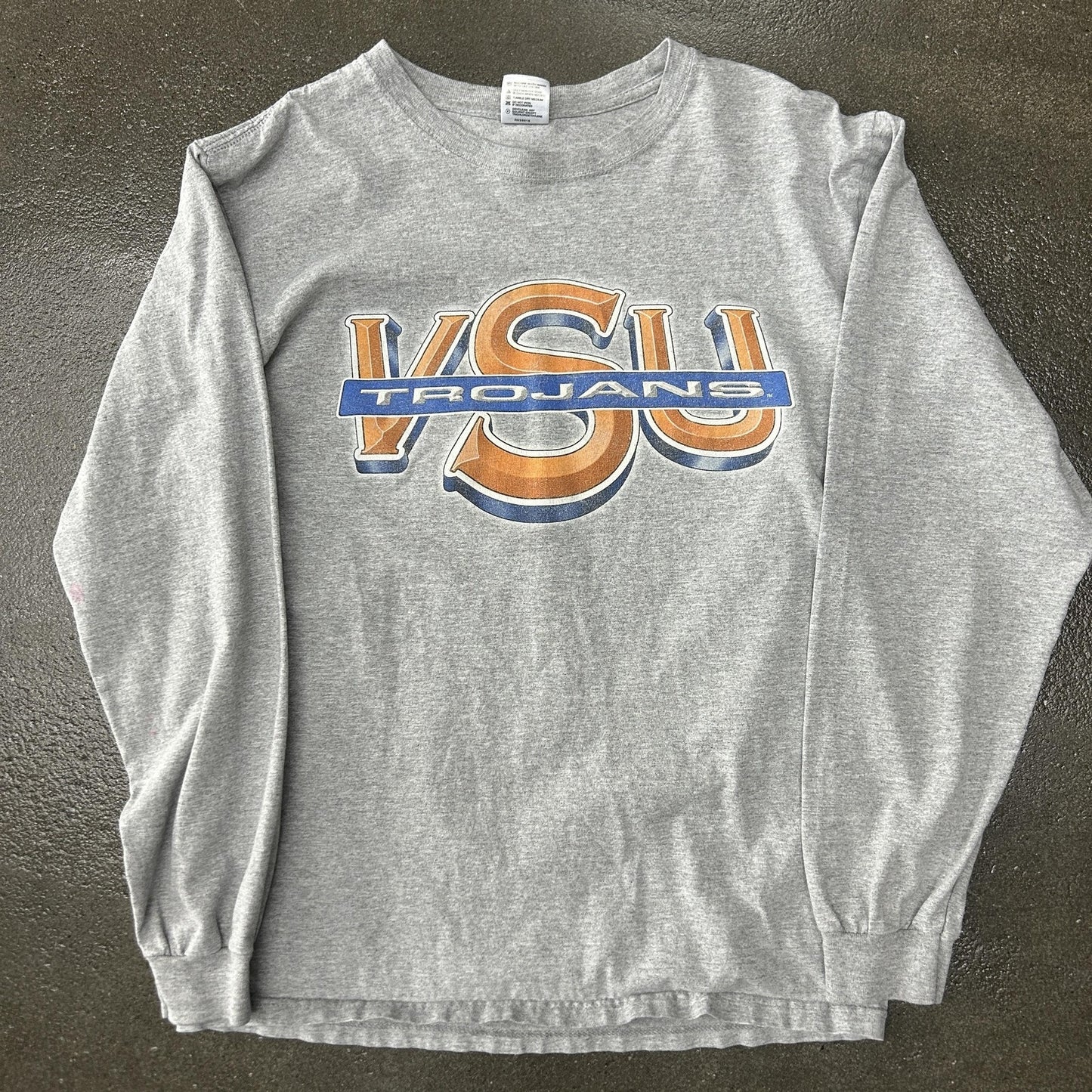 Vintage VSU Virginia State University Trojans Long Sleeve