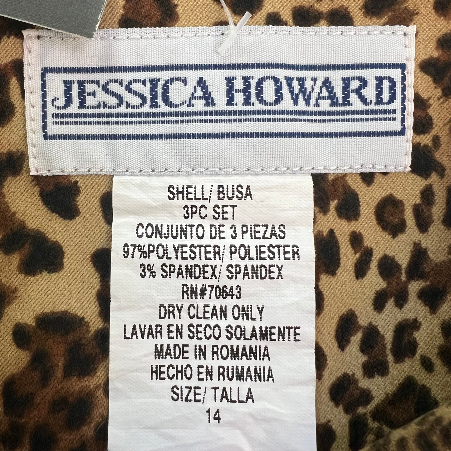 Vintage Jessica Howard Leopard Print Tank Top