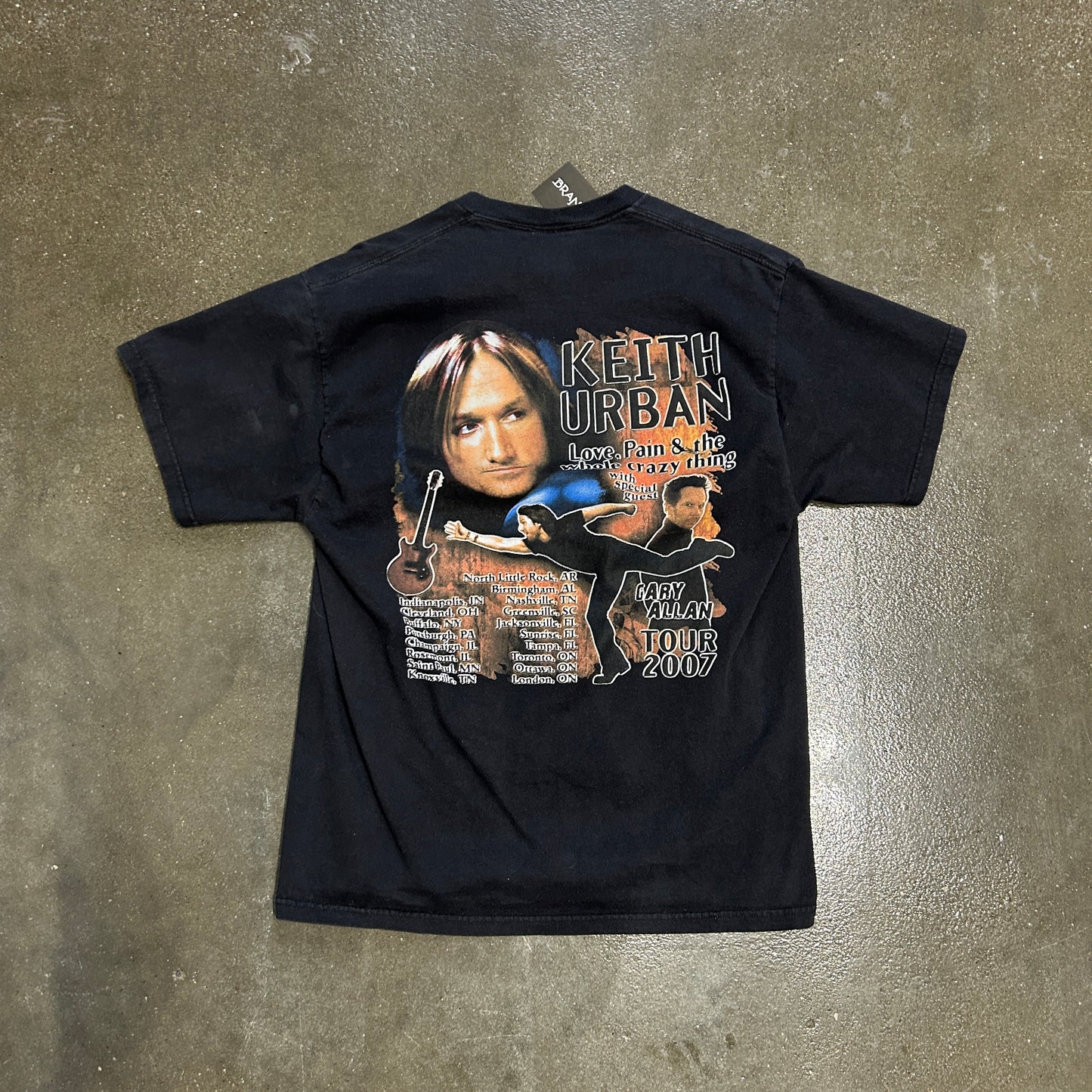 Vintage 2007 Keith Urban Love & Pain Tour Tee