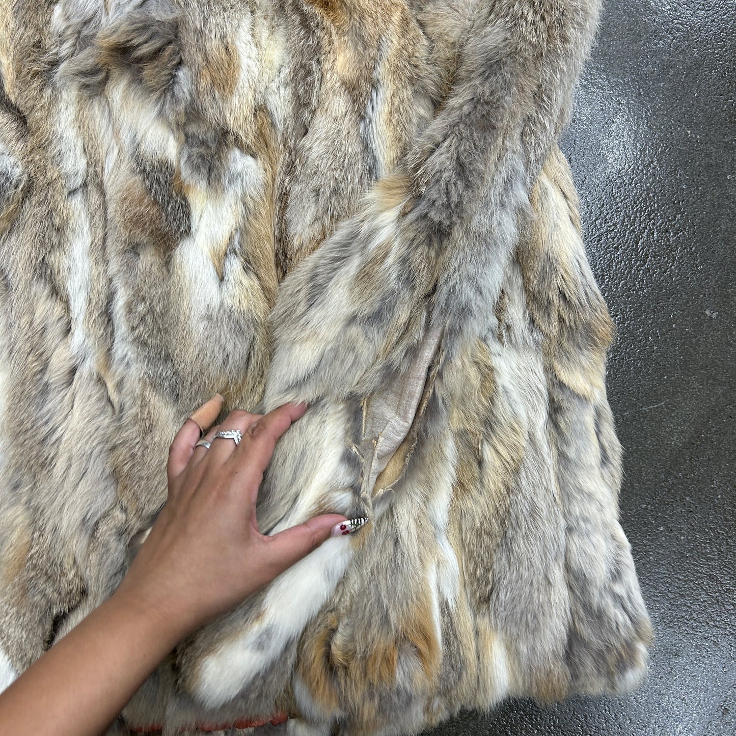 Vintage Authentic Rabbit Fur Coat