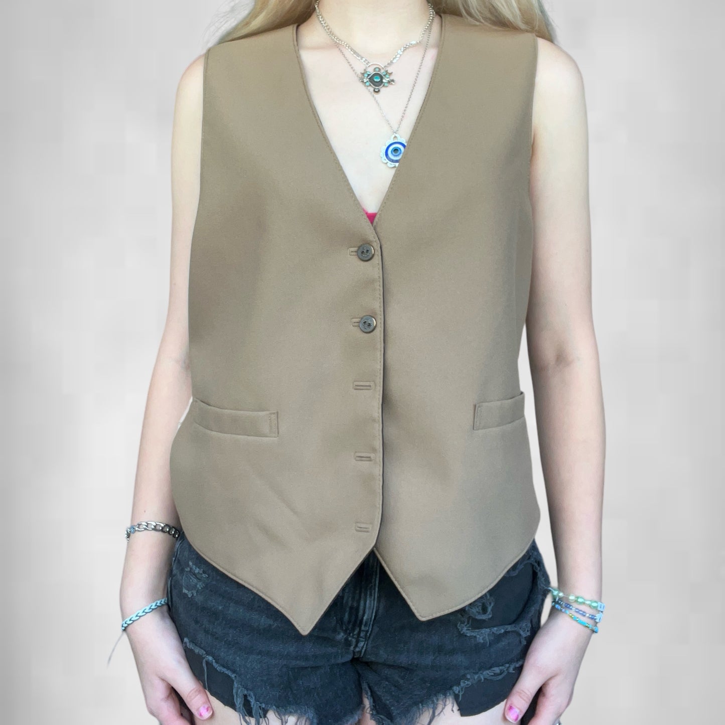 Vintage Beige Suit Vest