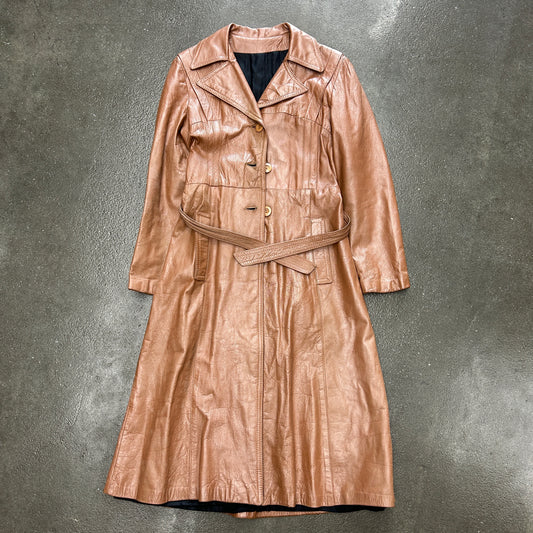 Vintage Leather Trench Coat