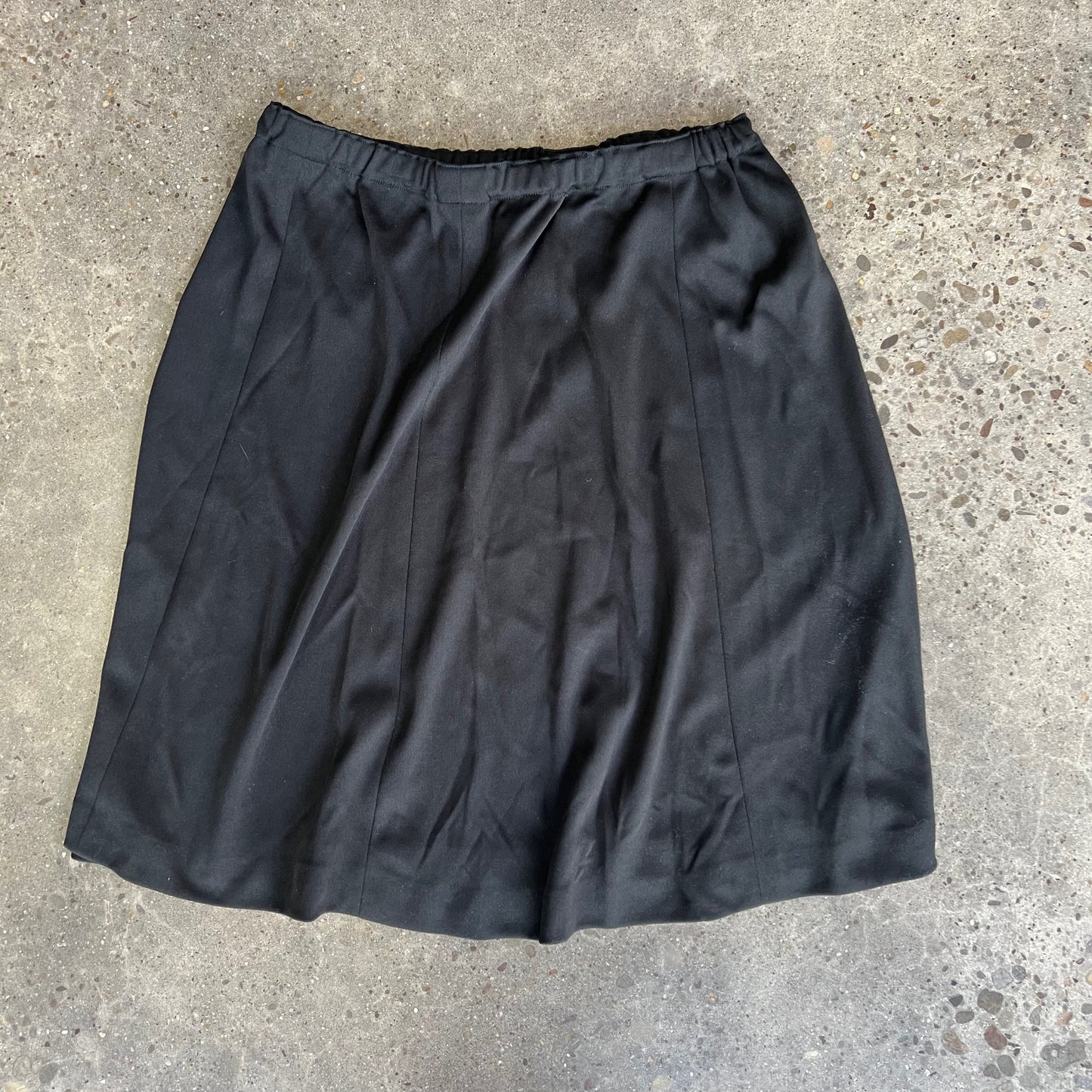 Vintage Elastic Band Black Skirt