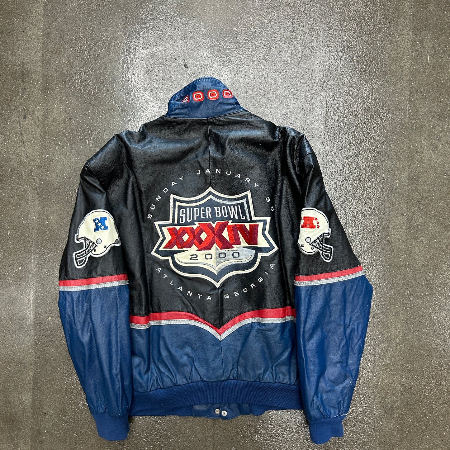 Vintage NFL 2000 Super Bowl Leather Bomber