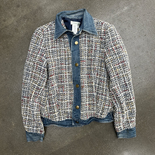 Coldwater Creek Y2K Tweed Denim Jacket