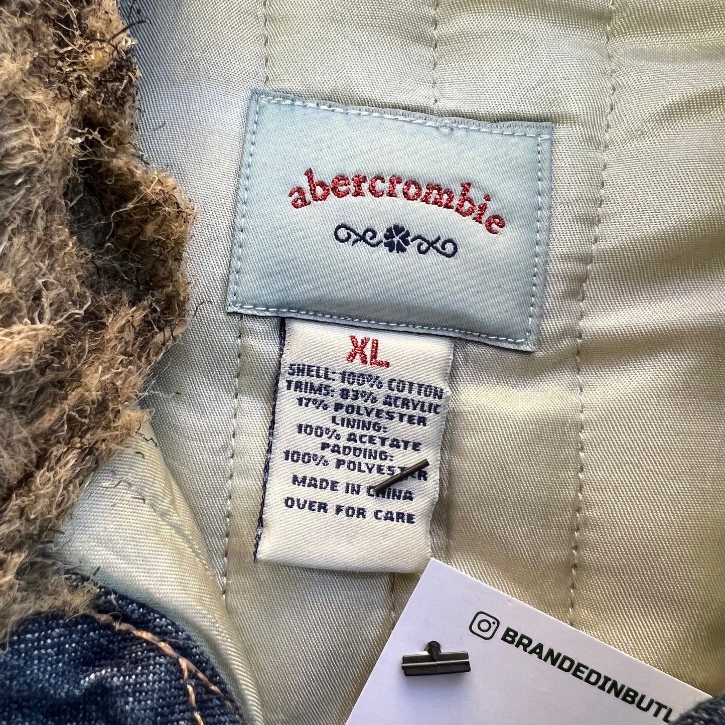 Vintage Abercrombie Fur Jean Jacket