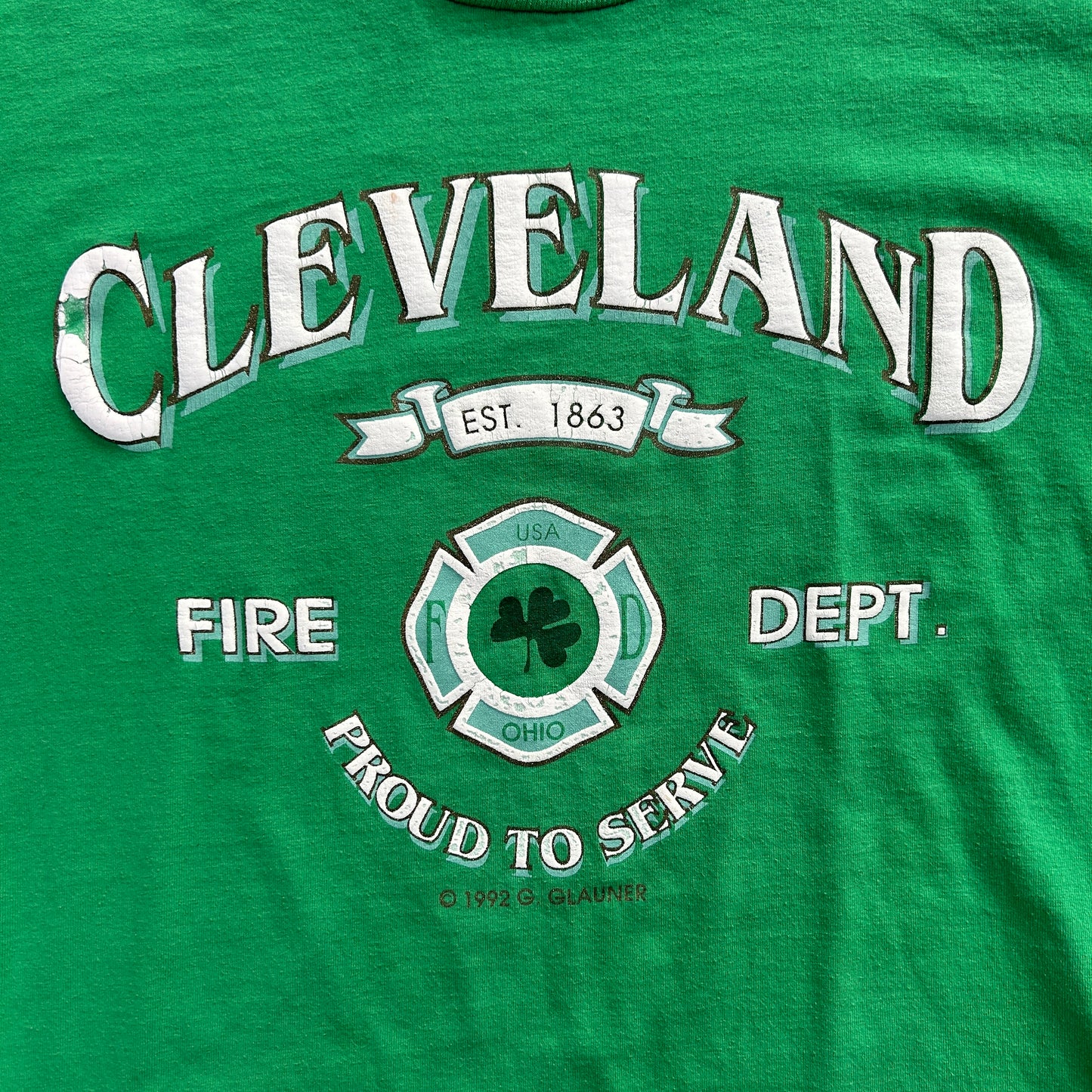 Vintage 1992 Cleveland Fire Department Tee