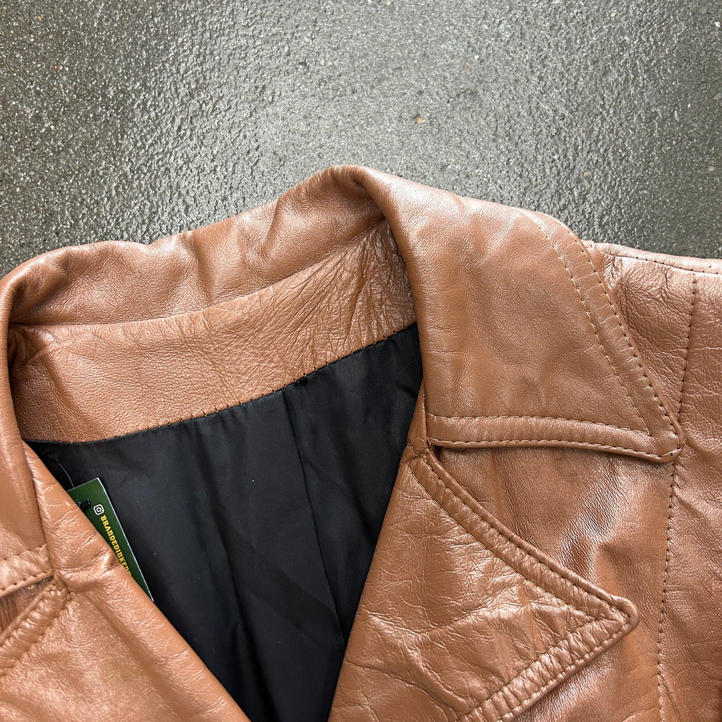 Vintage Leather Trench Coat