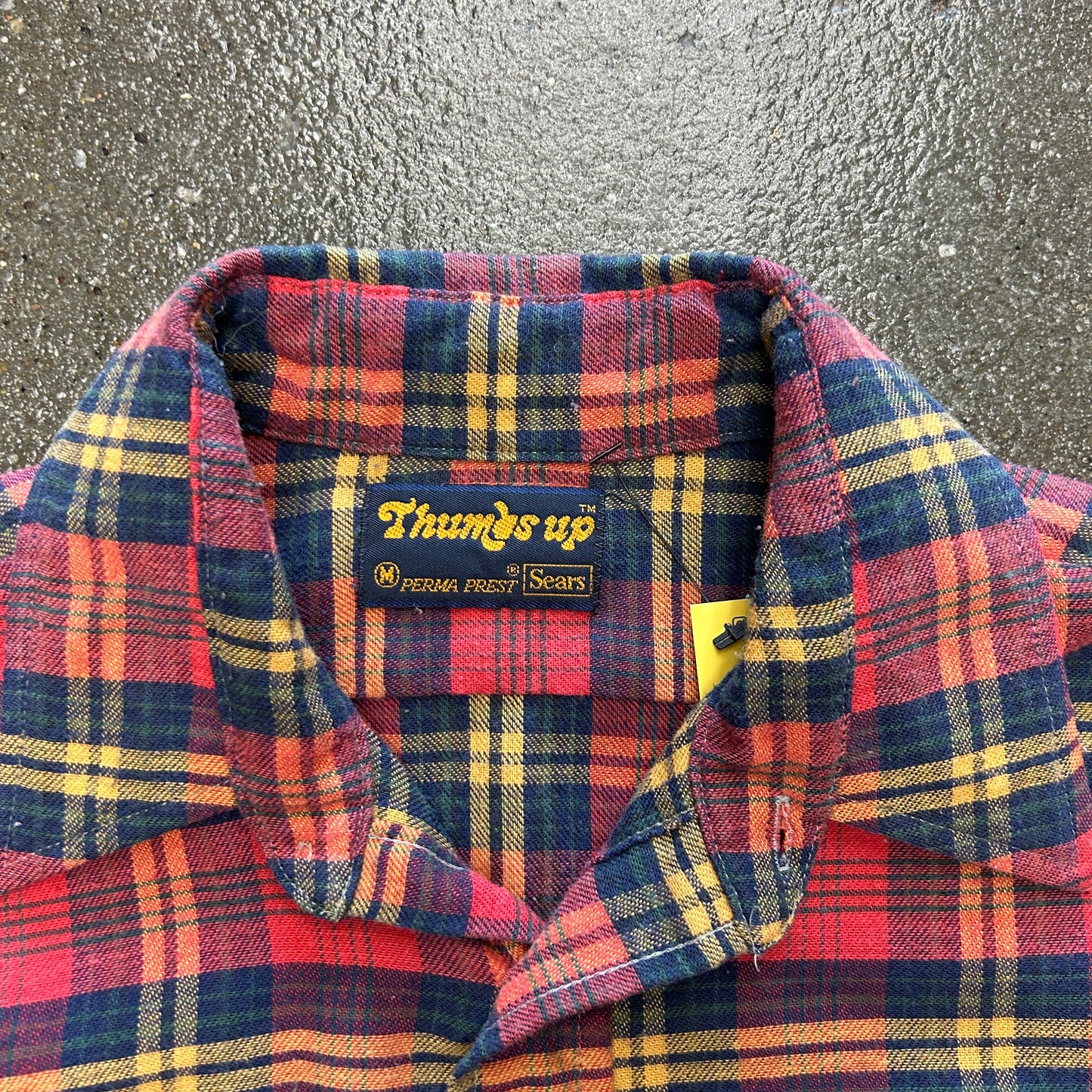 Vintage Thumbs Up Button Up Flannel