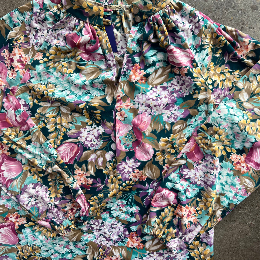 Vintage Collar Floral Blouse