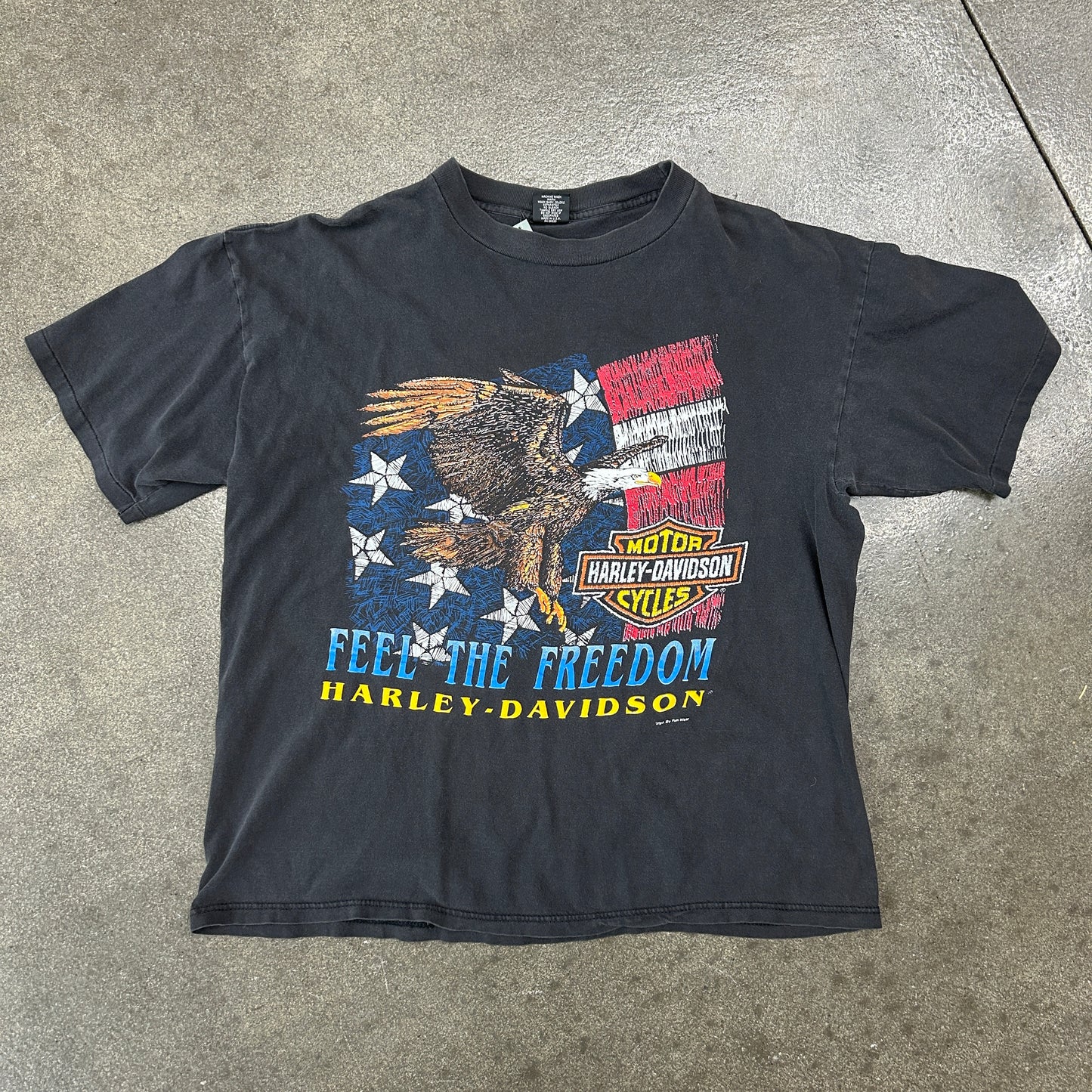 Vintage Harley Davidson Feel The Freedom Tee