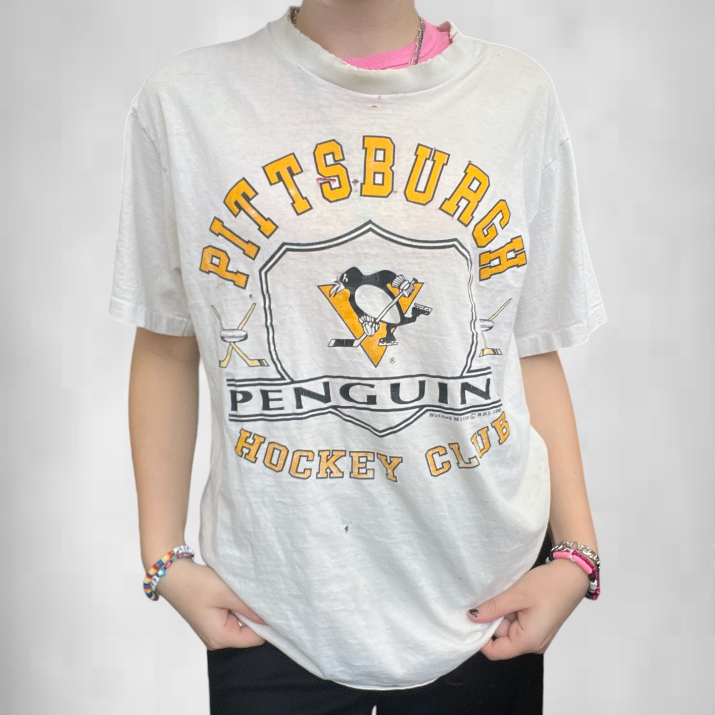 Vintage 1988 Nutmeg Penguins Hockey Club Tee