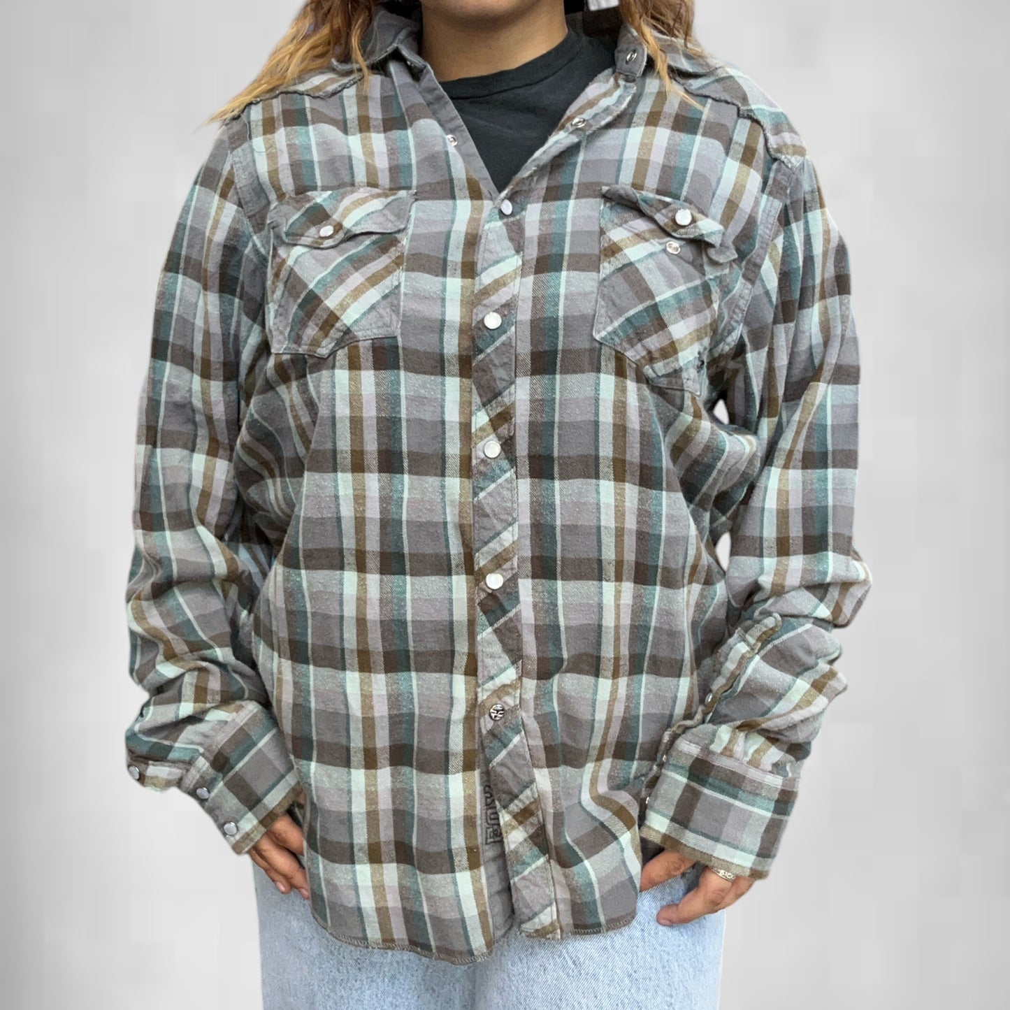 Vintage Fox Pearl Snap Flannel