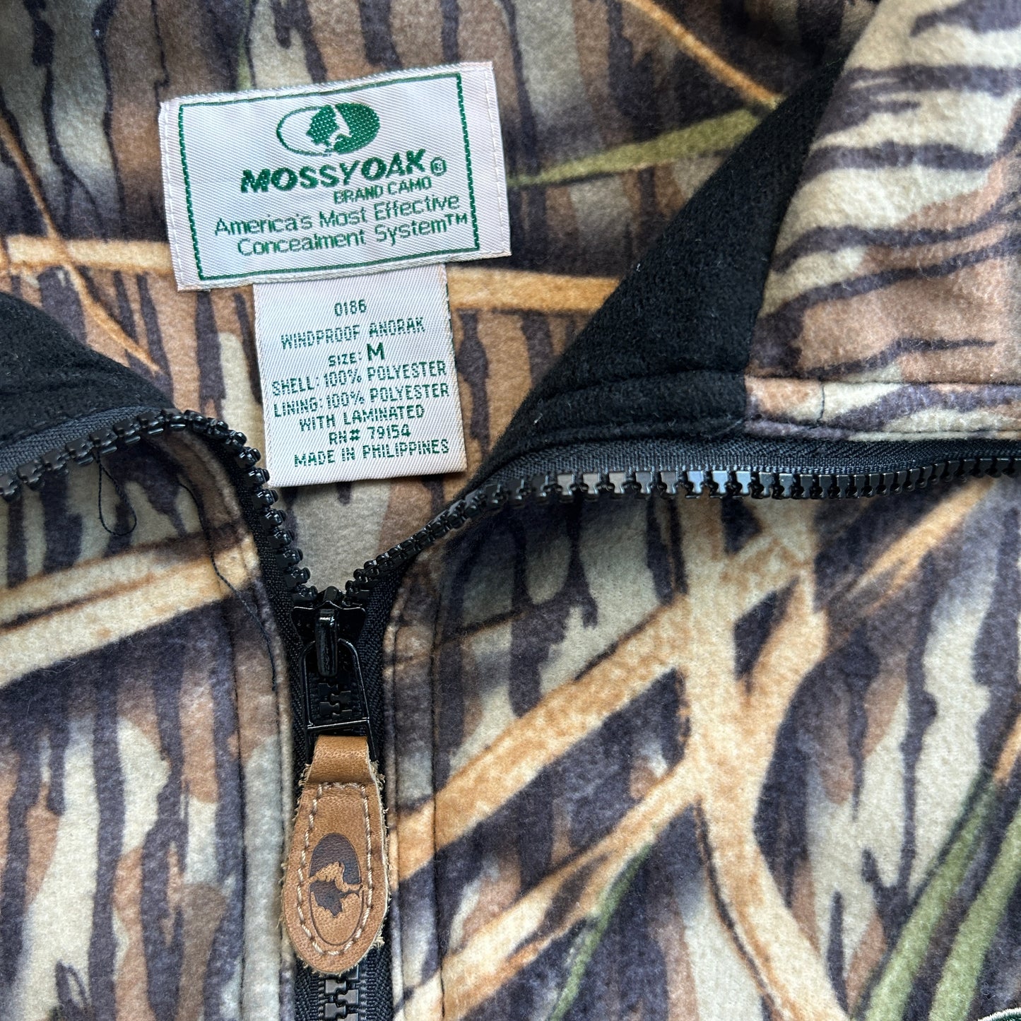 Vintage Mossy Oak Fleece Camo Quarter Zip