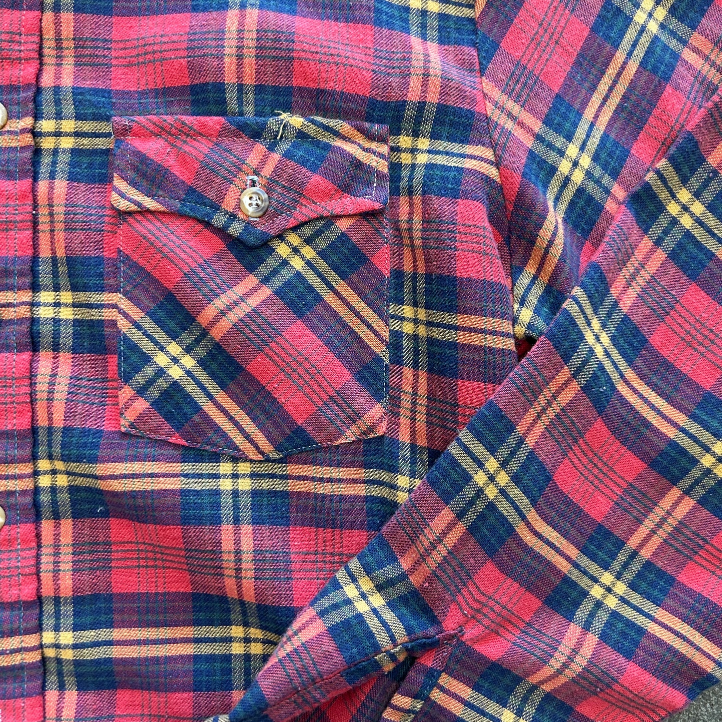 Vintage Thumbs Up Button Up Flannel