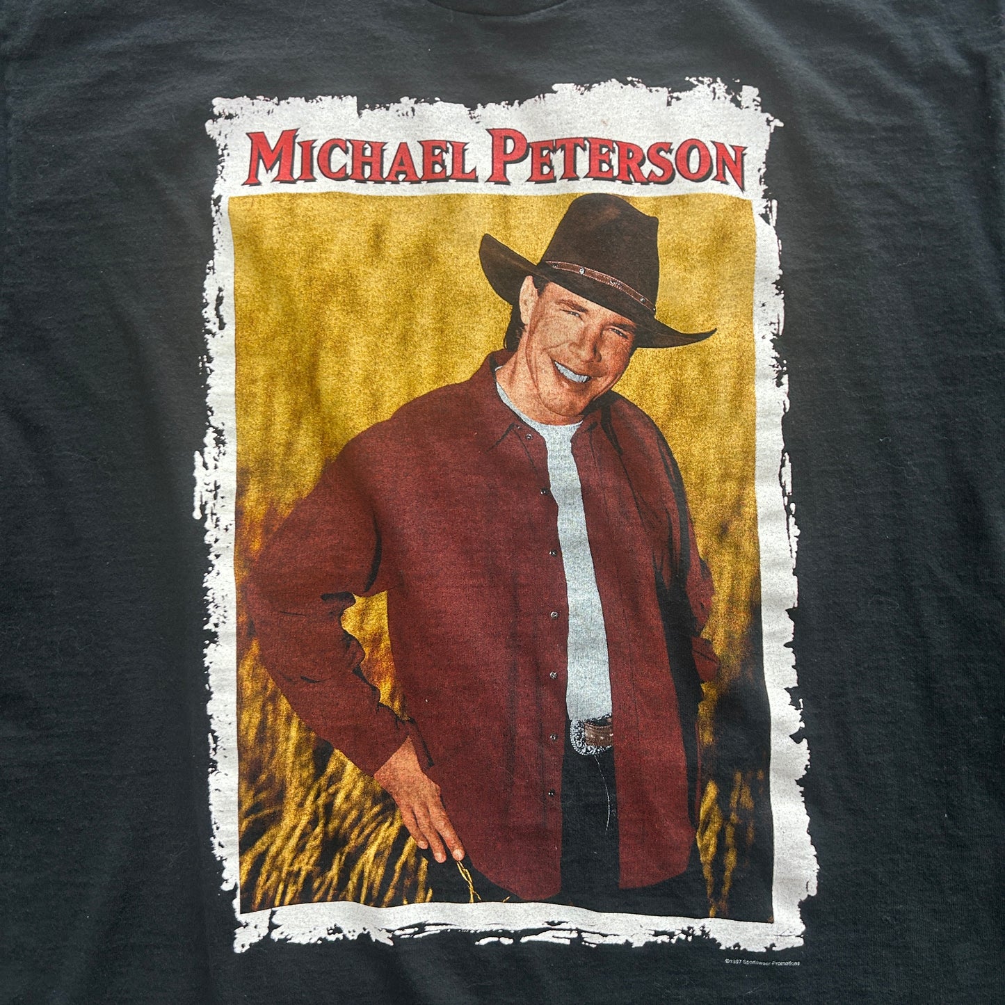 Vintage 1997 Michael Peterson Drink Swear Steal Lie Tee