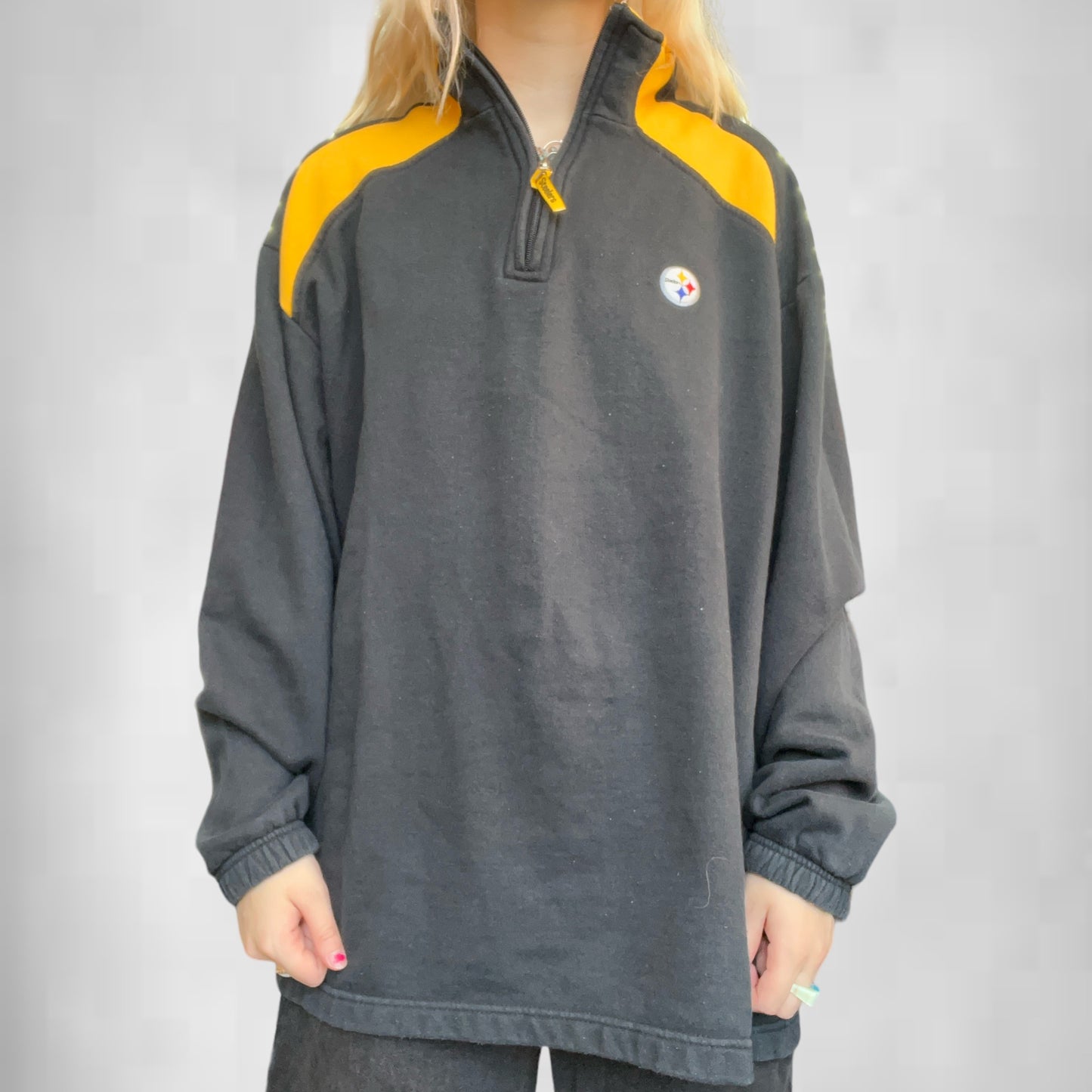 Vintage Steelers Logo NFL Quarter Zip