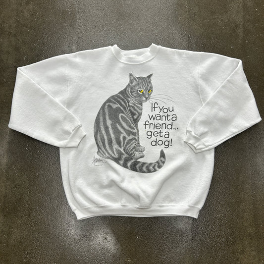 Vintage Get A Dog... Cat Crewneck