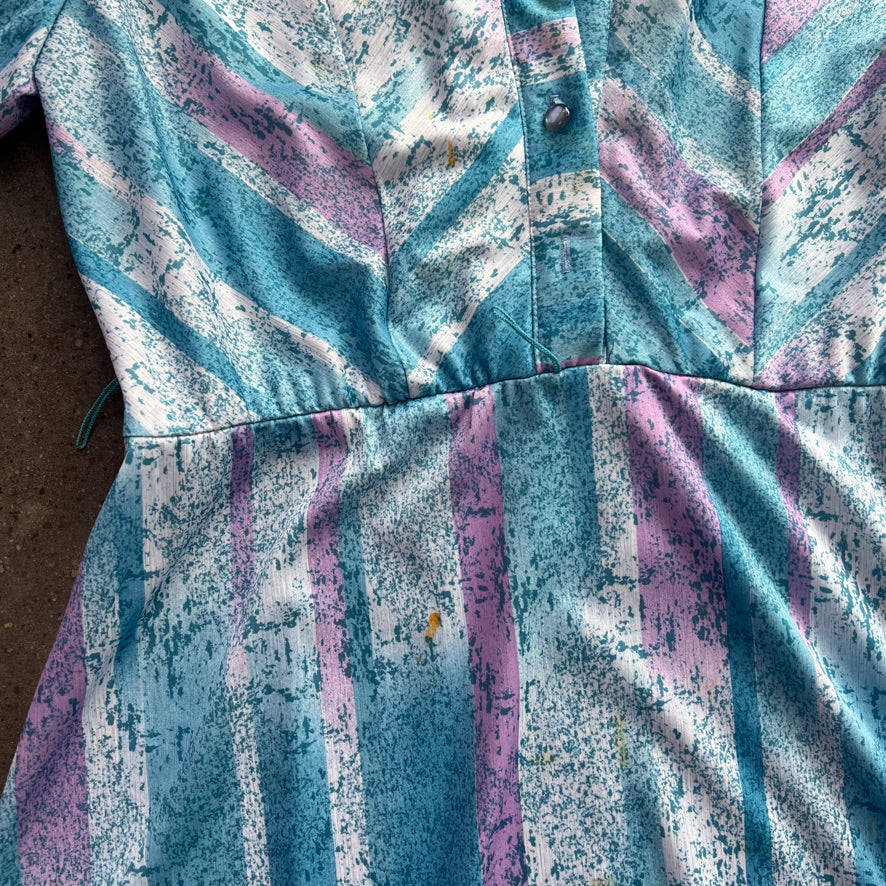 Vintage Blue Patterned Dress