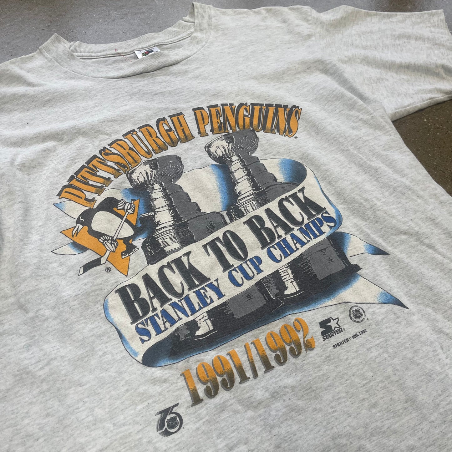 Vintage Pittsburgh Penguins Back To Back Tee