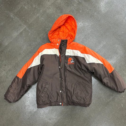 Vintage 90s Cleveland Browns Puffer Coat