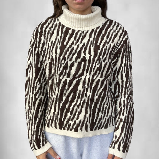 Vintage Neiman Marcus Knitted Zebra Sweater