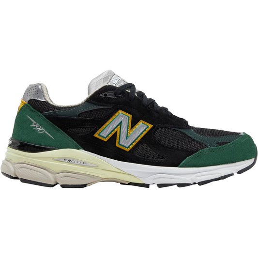 New Balance 990v3 Black Green Yellow