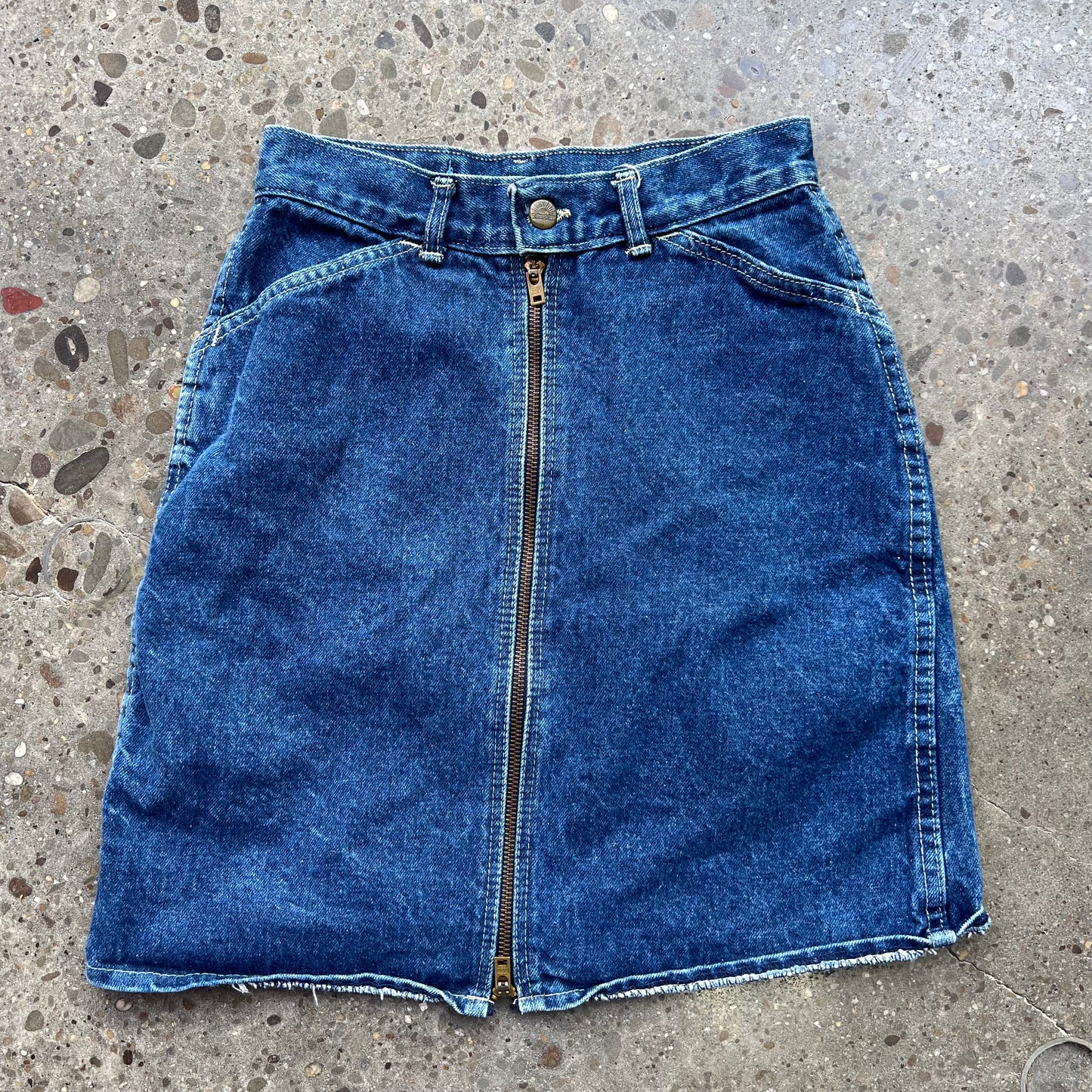 Vintage Sunset Blues Denim Skirt