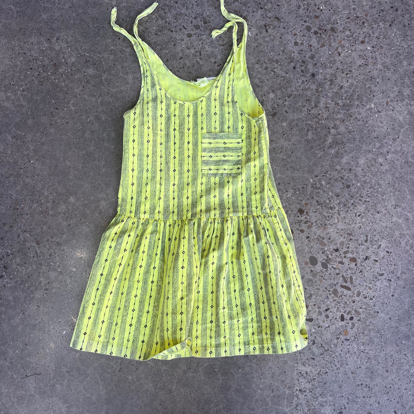 Vintage Yellow Girls Girls Dress