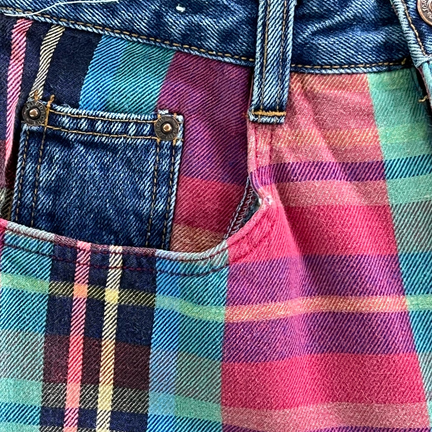 Jordache Plaid Denim Shorts