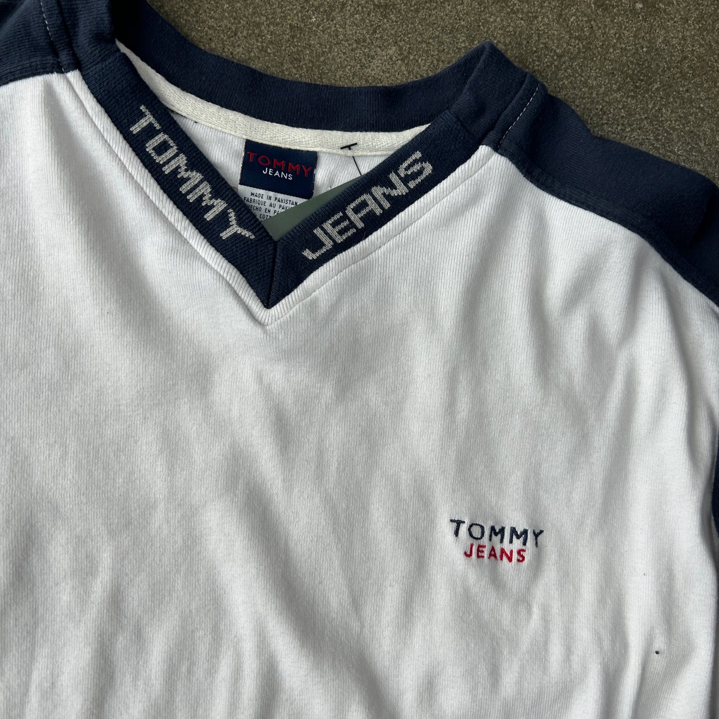 Vintage Tommy Jeans V Neck Long Sleeve