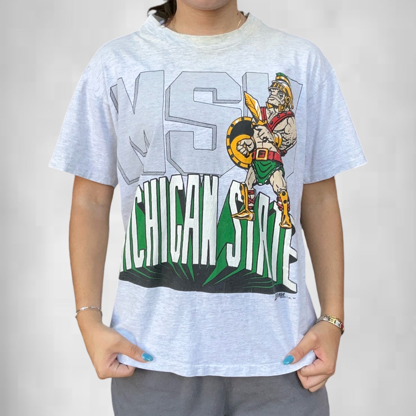 Vintage 90s Michigan State Football Tshirt